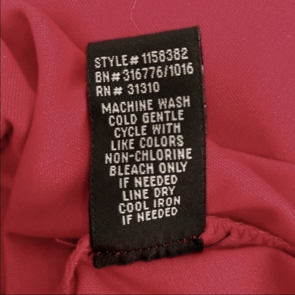 BCX Wmns Y2K Solid Red Sheer 3/4 Bowtie Sleeve Cold Shoulder Shift Dress SzM NWT - Picture 11 of 12